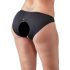 Cottelli Plus Size - csipkés, nyitott bugyi (fekete)