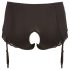 Cottelli Plus Size - harisnyatartós nyitott bugyi (fekete)