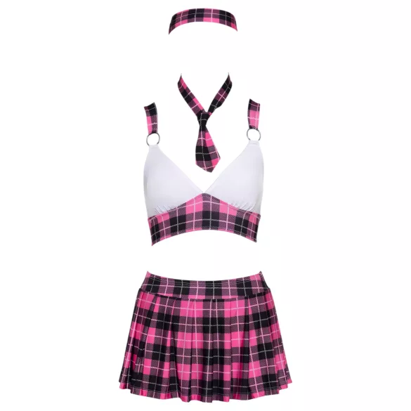 Cottelli - kockás diáklány jelmez szett (pink)