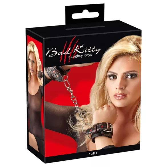 Bad Kitty - szíves szex bilincs pároknak (fekete)