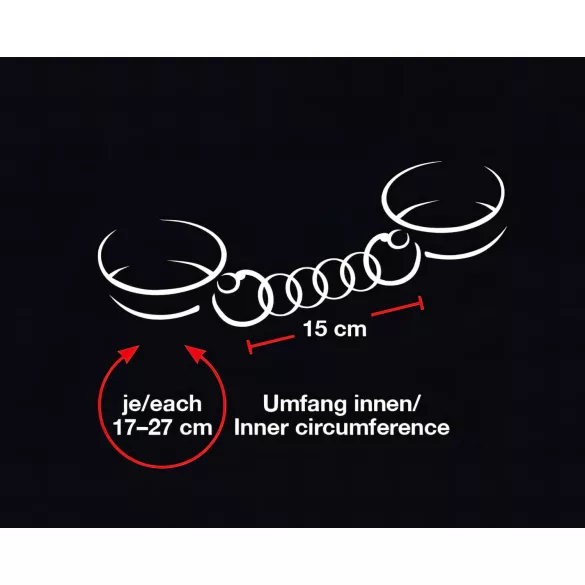 Bad Kitty - szíves bilincsek (fekete)