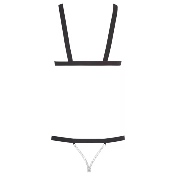 Bad Kitty - szegecses pántos body - fekete (S-L)