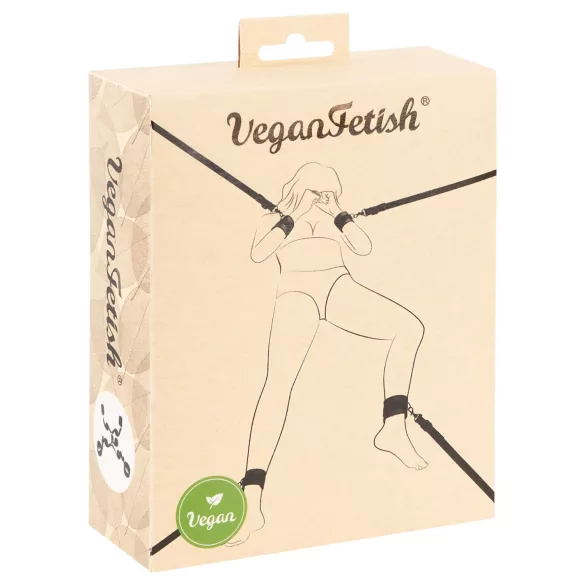 Vegan Fetish - ágyhoz kötöző szett (fekete)