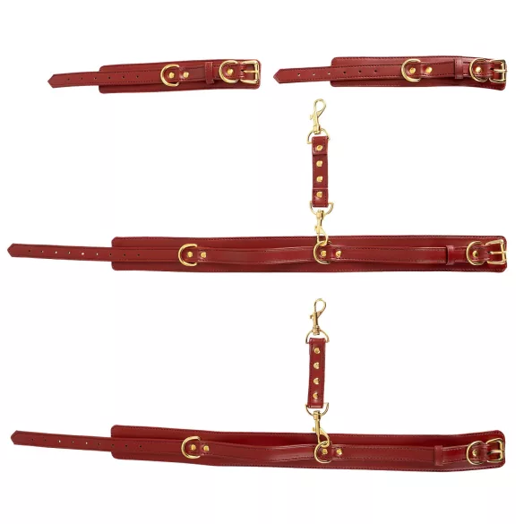 Bad Kitty - kezeket a combokhoz bilincs szett (piros)