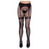Cottelli Legwear - combfixes nyitott harisnya - fekete (S-L)