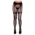 Cottelli Legwear - combfixes nyitott harisnya (fekete, S-L)