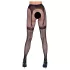 Cottelli Legwear - combfixes nyitott harisnya (fekete, S-L)