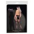 Cottelli Legwear - combfixes nyitott harisnya - fekete (S-L)