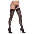 Cottelli Legwear - párduc mintás combfix (fekete)
