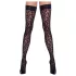 Cottelli Legwear - párduc mintás combfix (fekete)