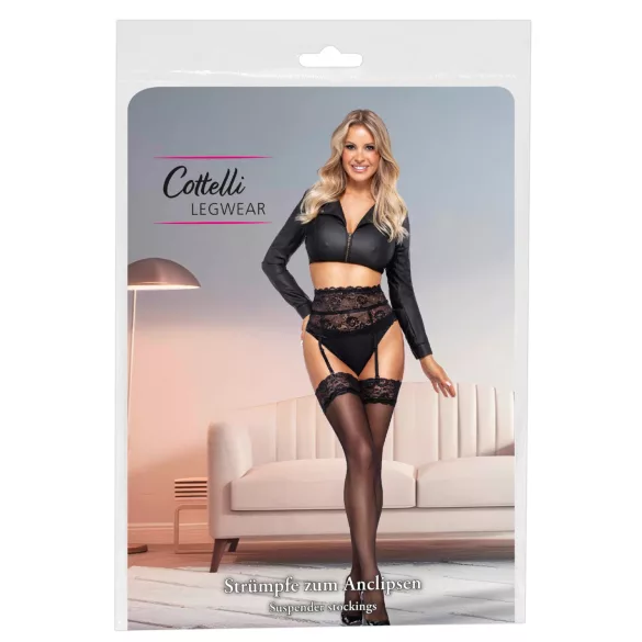 Cottelli - selymes combfix (fekete)