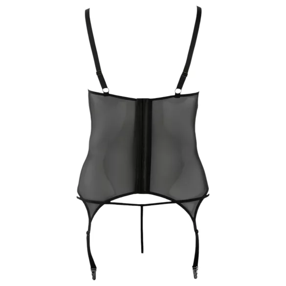 Cottelli - Virágos női felső, molett fazonban (fekete)