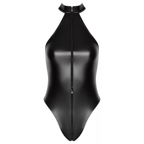 Noir - fényes nyakpántos body (fekete)