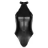 Noir - fényes nyakpántos body (fekete)