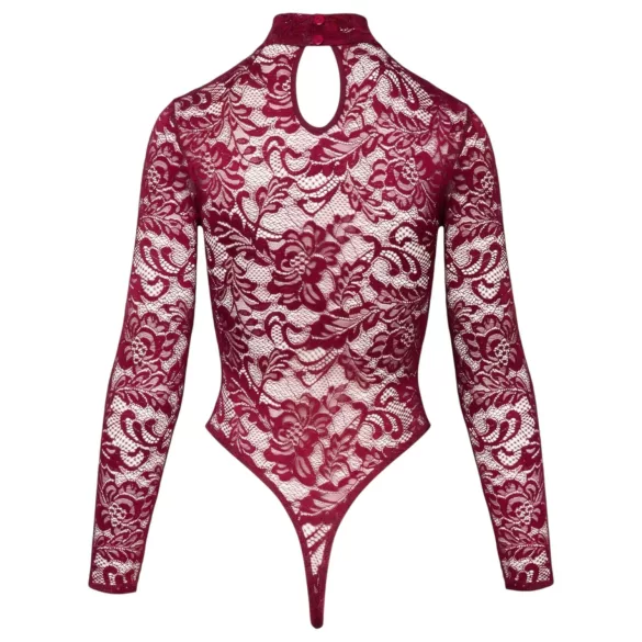 Cottelli - átlátszó csipke body (piros)