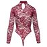 Cottelli - átlátszó csipke body (piros)