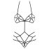 Obsessive - dísz testhám body (fekete) - S/M