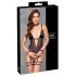 Cottelli Bondage - nyitott body és kar bilincs (fekete)