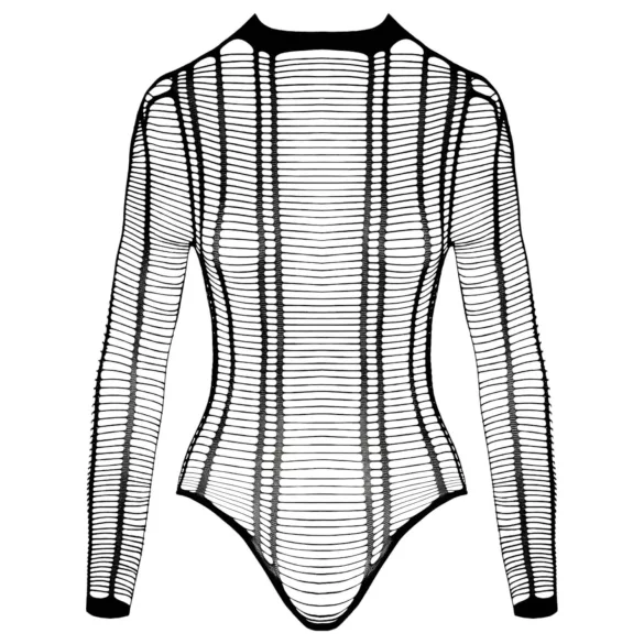 Cottelli - fekete csíkos nyitott body (S-L)