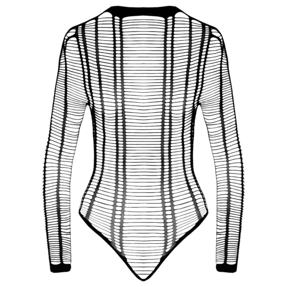 Cottelli - fekete csíkos nyitott body (S-L)