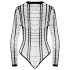 Cottelli - csíkos nyitott body (fekete) - S-L