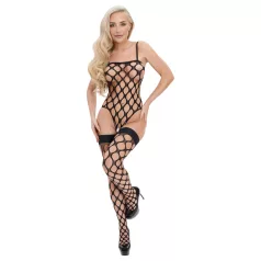 Cottelli Fantasy - fekete necc body és combfix szett (S-L)