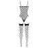 Cottelli Fantasy - fekete necc body és combfix szett (S-L)