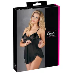 Cottelli - Lenge, fodros babydoll (fekete)