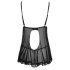 Cottelli - Lenge, fodros babydoll (fekete)