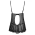 Cottelli - Lenge, fodros babydoll (fekete)
