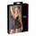 Cottelli Plus Size - csipkés átlátszó hálóing (fekete)