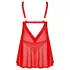 Obsessive Elianes - csipkés babydoll szett (piros)