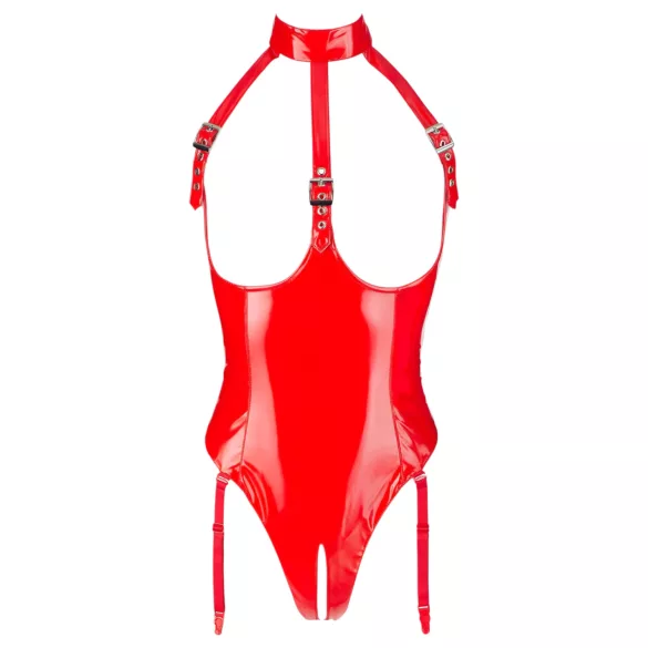 Black Level - nyitott, nyakpántos body (piros)