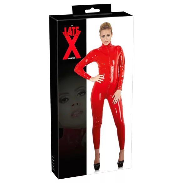 LATEX - hosszúujjú női overál (piros)