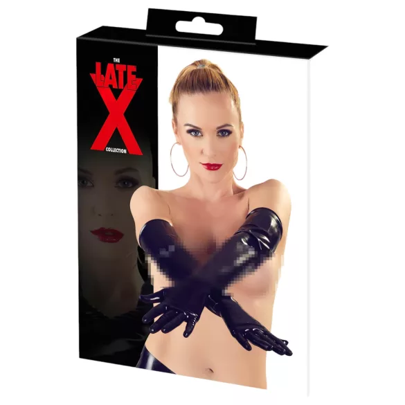 Late X hosszú, unisex kesztyű (fekete)