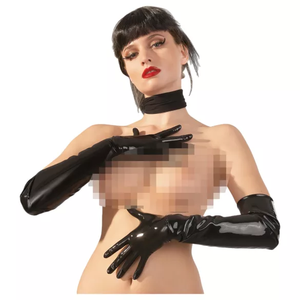 Late X hosszú, unisex kesztyű (fekete)
