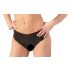 LATEX - végig nyitott női bugyi - fekete (S-L)