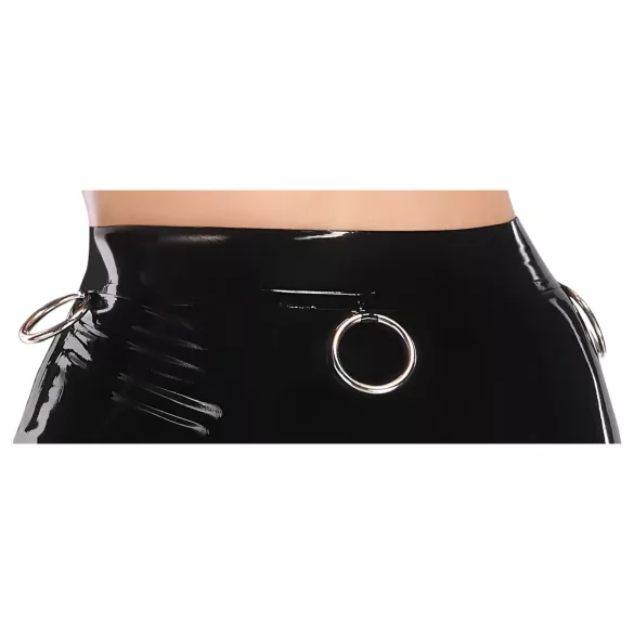 LATEX - latex midiszoknya (fekete)