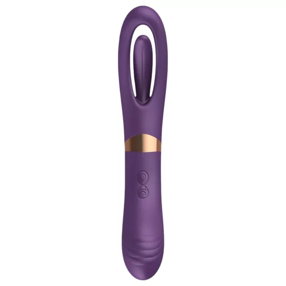 Funny Me Dual - akkus, 2in1 nyelves vibrátor (lila)