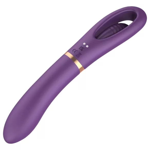 Funny Me Dual - akkus, 2in1 nyelves vibrátor (lila)