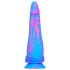 Inkipus - herés szilikon dildó - 18cm (kék-pink)
