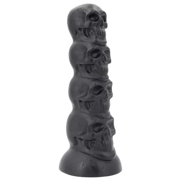 Topped Monster - koponya dildó - 22 cm (fekete)