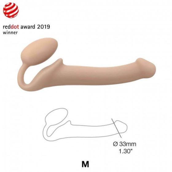 Strap-on-me M - pánt nélküli felcsatolható dildó - közepes (natúr)