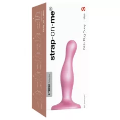   Strap-on-me Curvy S - hullámos, tapadókorongos dildó (pink)