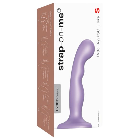 Strap-on-me P&G S - hajlított, tapadókorongos dildó (lila)