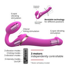   Strap-on-me S - felcsatolható léghullámos vibrátor - kicsi (pink)