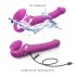 Strap-on-me S - felcsatolható léghullámos vibrátor (pink)