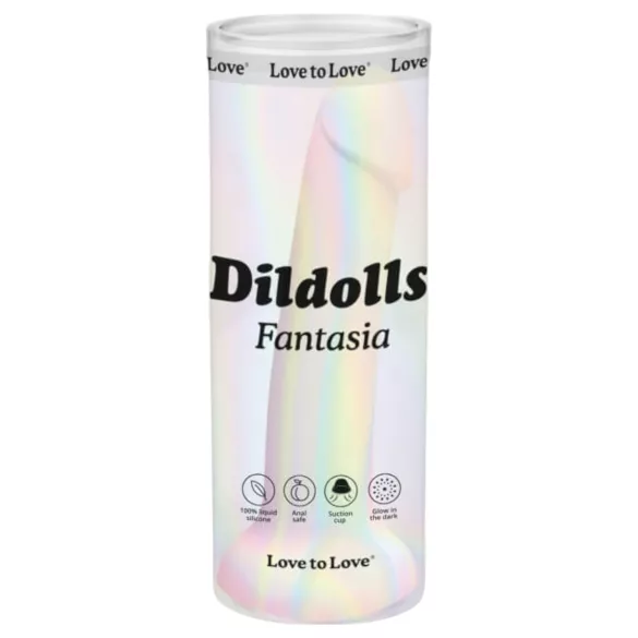 Dildolls Fantasia - tapadókorongos szilikon dildó (csíkos)