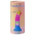Love to Love Candy Loop - világító LED-es szilikon dildó (rózsaszín-kék) - 16,9 cm