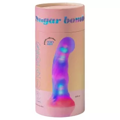   Love to Love Sugar Bomb - világító LED-es szilikon dildó (rózsaszín-sárga) - 16,9 cm